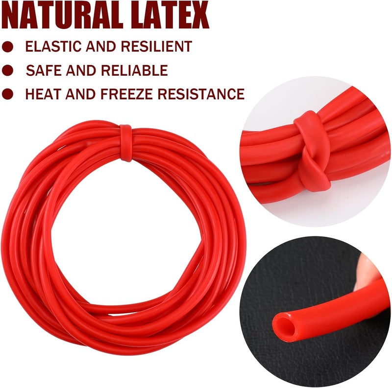 Frienda 100 ft Latex Rubber Tubing 3/8 Inch Od 1/4 Inch ID Surgical Slingshot Bands Rubber Medical Sling Band Fitness Hose Tubing(Red) - Image 3